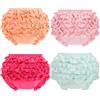 Orinery Biancheria intima per neonati, con volant, per neonati, in cotone, confezione da 4, Hy625-d, 1-2 anni