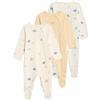 Marks & Spencer Confezione da 3 tutine in puro cotone con stampa dinosauro Ragazzi Crema