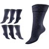 Vitopia CONE - Calzini a imbuto larghi, senza pressione elastica (6 paia) - Calzini sanitari per polpacci forti e gambe gonfie, adatti alle vene e senza cuciture, donna e uomo, vestibilità a V, 39-42