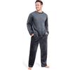 CityComfort Pigiama Uomo Invernale di Pile (3XL, Grigio Scuro)
