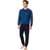 LOTTO Pigiama Uomo Caldo Cotone Sportivo Autunno Inverno 100% Cotone (S/46, Jeans)