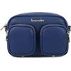 Braccialini Dolly Borsa a tracolla in pelle con stampa leopardata dalla silhouette compatta e contemporanea. Il doppio taschino frontale con zip aggiunge un tocco grintoso e funzionale, rendendo il
