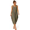 Van Der Rich ® - Abito a Canotta, Stile Abito Bats Down - Donna (Khaki, TU)