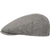 Stetson Woodfield Coppola in Lino Uomo - Made The EU Cappello Piatto Berretti Piatti con Visiera, Fodera Primavera/Estate - L (58-59 cm) Antracite
