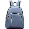 YANAIER Zaino da donna in pelle, zaino da donna alla moda in pelle PU casual da viaggio, borsa da scuola, Colore: blu fumé., S, Casual