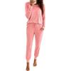 Marvmys Pigiami Donna Pigiama a Manica Lunga Set Casual con Tasche 2 Pezzi