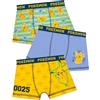 Pokémon Boxer Bambino Confezione da 3, Mutande Bambino Pikachu, Boxer Ragazzo Cotone, Multicolore 8-9 Anni