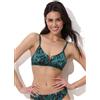 Lovable Parte Alta del Costume | Reggiseno Senza Ferretto e Coppe con Apice Alto in Microfibra | Modellazione e Sostegno del Seno | Contemporary Printed Micro Donna, Stampa Foresta Tropicale 40C - 6C