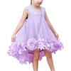 Sunny Fashion Vestito Bambina A-Line Carina Borsetta Viola Principessa Sole 5 Anni
