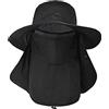 ehsbuy Cappelli da Pesca per Uomo e Donna con Copertura per Il Viso Cappello da Sole a Tesa Larga da Spiaggia Mesh Safari Caccia Giardinaggio Cappello da Secchio Packable
