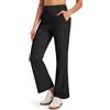Libin Pantaloni Golf Donna Leggeri Estivi Viaggio | Pantaloni Casual Bootcut Vita Alta Elastici, Tasche Con Zip Leggeri Pantaloni Estivi Slip-On Viaggio Jogging