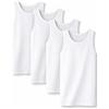 SES Confezione da 4 canottiere per ragazzi 92-182 in bianco e colorato/canottiere per ragazzi in cotone/canottiera senza maniche per bambini/blu e grigia