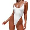 BKEPDY Costume Intero Donna con Scollo a U Sexy Costumi da Bagno con Spalline Regolabili Costumi da Bagno Interi Monokini con Controllo della Pancia Swimwear Mare