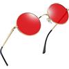 Joopin Occhiali da Sole Uomo Donna Rotondi Vintage Polarizzati UV400