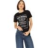 Changes Jack Daniels Label Mineral Wash - Maglietta da donna, Nero , L
