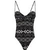 F**K Costume Intero da Donna Marchio, Modello FK24-1323, Realizzato in Sintetico. Nero