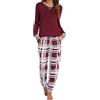 Ekouaer Pigiama Donna Invernale Lungo Set 2 Pezzi Tuta da Casa PAT3 M