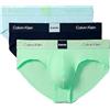 Calvin Klein Hip Brief 3Pk Lv00Nb4475 Breve, Multi (Patina Green/Shoreline/Airy Blue), S Adulto