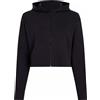Calvin Klein Donna Felpa con Zip Full Zip con Cappuccio, Nero (Black), XL
