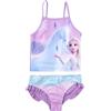 United Labels Costume da bagno Disney La regina del ghiaccio Tankini con volant per ragazze - Elsa Frozen Bambini Costume da bagno in due pezzi viola, Lilla, 134 cm-140 cm