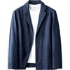 Generico Blazer da Uomo in Puro Lino, Giacca Estiva Leggera in Ramia, Cappotto Sportivo da Uomo, Giacca da Completo A Due Bottoni, Blazer Sottile per Lavoro, Casual, Abiti da Matrimonio, Vacanze, Bl