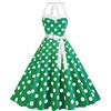 Generico Vestito Anni 50 Donna - Rockabilly Abito da Donna Vintage Anni '50 Senza Maniche a Pois Stile Coctail alla Elegante degli Anni '60 con Spalline Sottili Tunica per Feste Balli Carnevale
