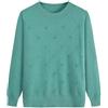 YONGHONGKEJI Maglione Lavorato A Maglia per Mezza età E Anziani Maglione Lavorato A Maglia per Vecchie Signore Pullover con Griglia di Diamanti E Strass Scollo Rotondo Maniche Lunghe Felpa Leggera