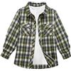JACKETOWN Camicia Camicia da Bambino a Maniche Lunghe a Quadri per Bambini Camicia Casual per Bambini Camicie in Cotone Camicia per Bambini con Taschino sul Petto