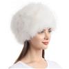 soul young Cappello di Vera Pelliccia di Volpe per Donna Stile Russo Russian Style(Bianco)
