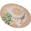 COSDREAMER Cappello Vittoriano delle Ragazze del Partito del tè dei Cappelli dell'Annata Fiori del Cappello