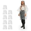 Relaxdays Poncho Antipioggia, Set da 10, Cappuccio, Mantellina Impermeabile per Adulti, Monouso, Unisex, PE, Vari Colori