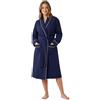 Get Trend Accappatoio da Donna S-2XL, Accappatoio in Cotone per Adolescenti in Piqué a Nido d'Ape, Accappatoio da Sauna Leggero con Cintura e Tasche, Regali per Donne (L, Marina)