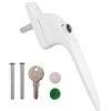Yale YES-WINH-WH Essentials - Maniglia di ricambio universale per finestre in UPVC, chiusura a chiave, finitura bianca, 40 mm