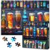 TISHIRON Puzzle di bevande per adulti, 1000, puzzle difficile per la famiglia, giochi educativi, decorazione per la casa, tema bottiglie di birra, puzzle impegnativi per adulti, uomini e donne, regalo (69,8 x