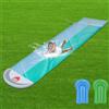 ACTOYS Scivolo d'Acqua, Scivolo Doppio per Prato con Bodyboards, Scivolo da Giardino Estivo con Irrigatore Integrato, Giocattolo Estivo Feste Estive, Giardini e Giochi d'Acqua All'Aperto (B:196x57in)