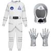 Spooktacular Creations Costume da astronauta blu con casco per bambini, tuta spaziale, tuta spaziale, costume da astronauta NASA per ragazzi e ragazze pretendente Role Play Dress Up