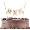 JJUNW Topper per Torta in Legno per il 1° Compleanno, Decorazione per Bambini e Bambine