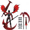 ASQzhuLIWing T13 Action Figure articolata T13 Robot Action Figure Titan 13 multi-articolazione Lucky 13 Stampa 3D di Robot Amanti del Gioco regalo decorativo da scrivania (rosso e nero)