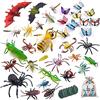 LATERN 45 Pezzi Corredi di Figure Dell'insetto di Plastica, 35pcs Realistici Insetti Bug Insetto Figure Giocattolo per L'educazione dei Bambini, Favori di Tema A Tema Insetti