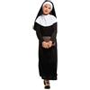 Lito Angels Children's Apparel Lito Angels Costume da Suora per Bambina, Nero, 6-7 Anni 122