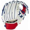 predolo Baseball Training Guanto da Baseball Guantone da Allenamento Guanto da Fielding Guanto Palla in Microfibra con Imbottitura Bilanciata E Lacci Robusti, Bianco, Blu, Rosso, 10.5 Pollici