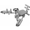Folpus Adult Stretch Macchina per Allungamento Spaccata Attrezzo per Stretching Seduta per Apertura Anca Ampia Escursione 240 Gradi Comandi a Base Stabile , Grigio Scuro