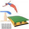 Generic Tavola da ginnastica per allenamento indoor/outdoor, tavola curva in legno duro per pratica atletica e sviluppo delle abilità