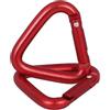 TOPPERFUN Moschettone Triangolare in Lega di Alluminio Rosso 2 Pezzi | Moschettone da Arrampicata per Impieghi Gravosi, Accessori Trekking e Montagna, Anti-smarrimento e Pratico