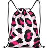 EDPXKL Zaino con coulisse a righe leopardate, borsa da palestra, zaino sportivo, borsa da spiaggia, yoga, viaggio, taglia media