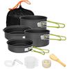 lisutupode Pentole antiaderenti da campeggio | Set da cucina da campeggio per picnic da 2 a 3 persone escursionismo zaino in spalla