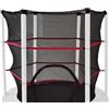 Generisch Rete di protezione interna per trampolino da 140 cm, rete di sicurezza per bambini, rete in polietilene resistente, interne di ricambio nere, accessorio per trampolino esterno per telaio rotondo