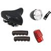 MONTEGRAPPA Sella Molle + FANALE Anteriore + FANALE Posteriore + MANOPOLE per Biciclette Graziella - Biciclette d'Epoca - Tipo R o Viaggio - Biciclette Olanda (Nero)
