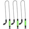 Hperu Indicatore di morso Catene da Pesca alla Carpa Allarmi Bobine Ganci Alerter Attrezzatura Verde 3 PZ