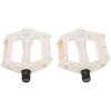 Tofficu 2 Pezzi Pedali per Bicicletta Leggeri e Antiscivolo in Plastica Bianco, Accessori per Bici da Strada e Mountain Bike, Supporto per Piedi Sicuro e Resistente